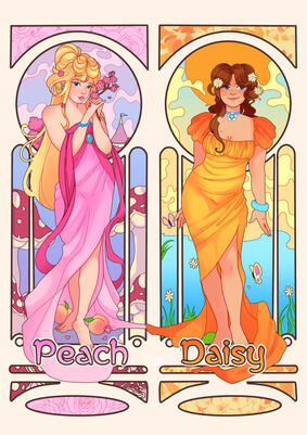 Peach and Daisy